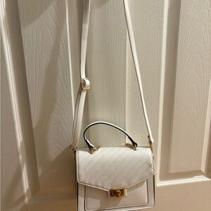 Aldo Elegant White Quilted Handbag